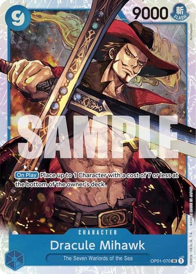Dracule Mihawk OP01 070 Reprint Premium Booster -The Best- One Piece card