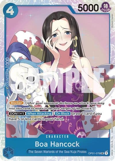 Boa Hancock OP01 078 Reprint Premium Booster -The Best- One Piece card