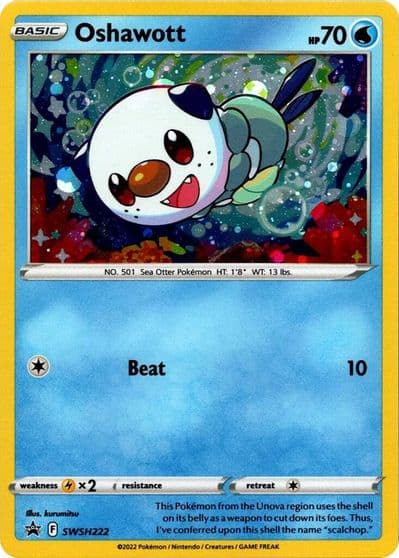 Oshawott - SWSH222 (Cosmo Holo) SWSH: Sword & Shield Promo Cards Pokemon card