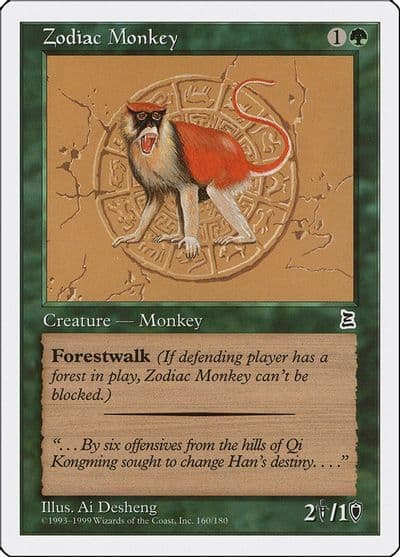 Zodiac Monkey Portal Three Kingdoms Magic card