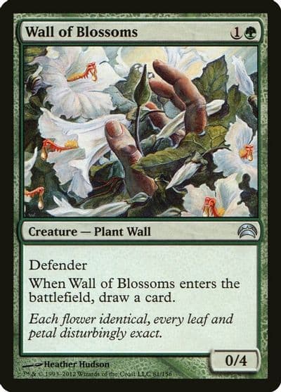 Wall of Blossoms Planechase 2012 Magic card