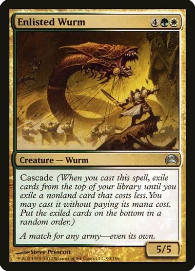 Enlisted Wurm Planechase 2012 Magic card