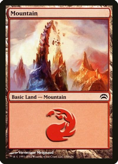 Mountain 150 Planechase 2012 Magic card