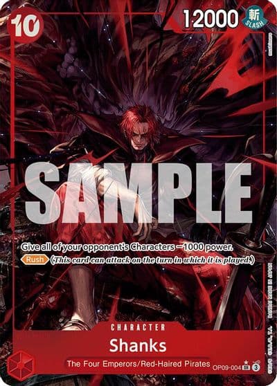 Shanks 004 Alternate Art Emperors in the New World One Piece card