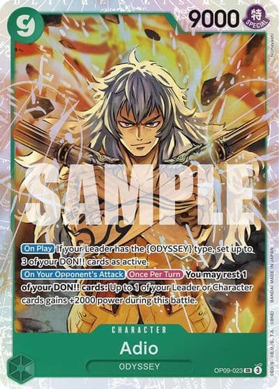 Adio Emperors in the New World One Piece card