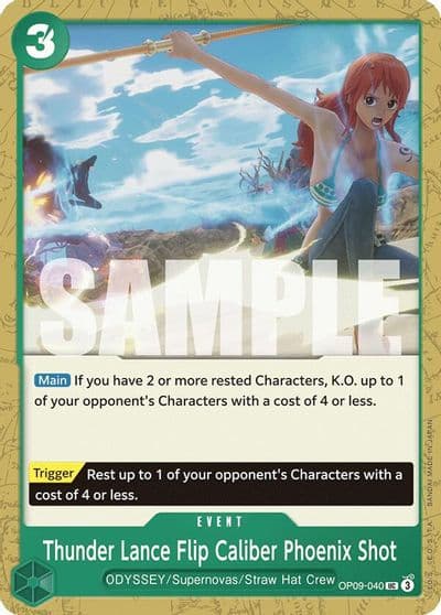 Thunder Lance Flip Caliber Phoenix Shot Emperors in the New World One Piece card