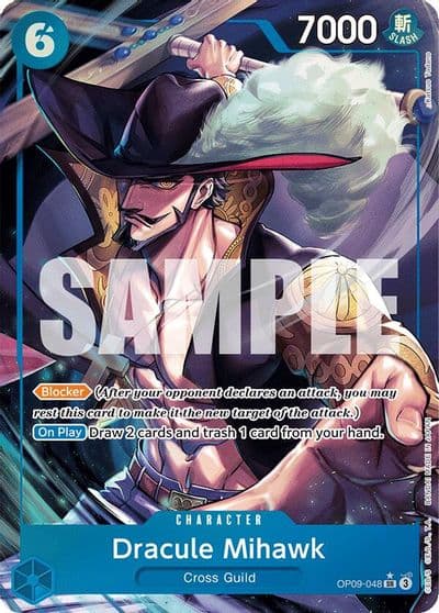 Dracule Mihawk Parallel Emperors in the New World One Piece card