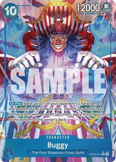 Buggy 051 Alternate Art Emperors in the New World One Piece card
