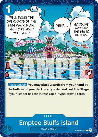 Emptee Bluffs Island Emperors in the New World One Piece card