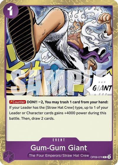 Gum Gum Giant Emperors in the New World One Piece card