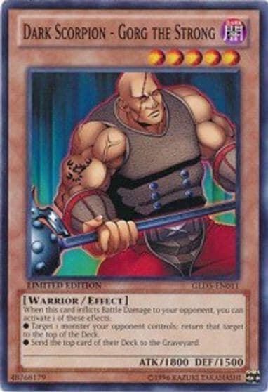 Dark Scorpion Gorg the Strong Gold Series: Haunted Mine Yu-Gi-Oh! card