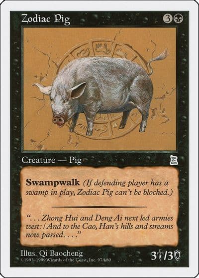 Zodiac Pig Portal Three Kingdoms Magic card