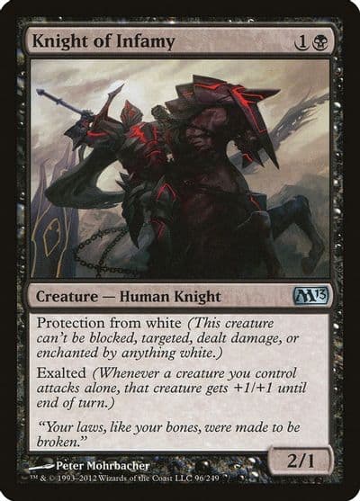 Knight of Infamy Magic 2013 (M13) Magic card