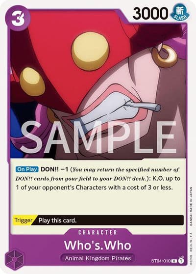 WhosWho Revision Pack Cards One Piece card