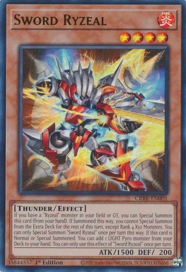 Sword Ryzeal Crossover Breakers Yu-Gi-Oh! card