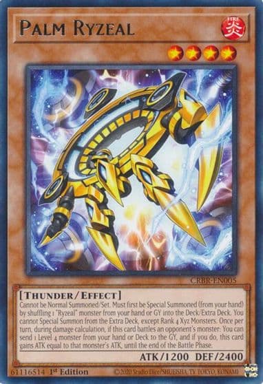 Palm Ryzeal Crossover Breakers Yu-Gi-Oh! card