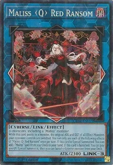 Maliss Q Red Ransom CR Crossover Breakers Yu-Gi-Oh! card