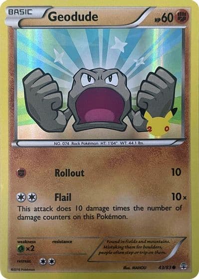 Geodude (Stamped) Generations Pokemon card