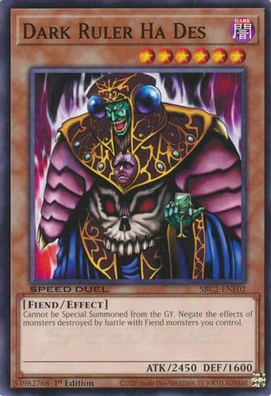 Dark Ruler Ha Des Speed Duel: Battle City Finals Yu-Gi-Oh! card