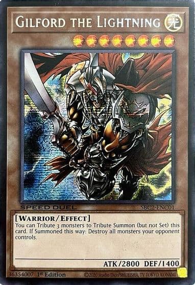 Gilford the Lightning PSR Speed Duel: Battle City Finals Yu-Gi-Oh! card