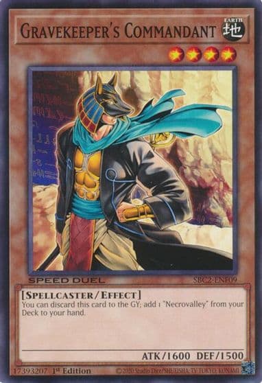 Gravekeepers Commandant Speed Duel: Battle City Finals Yu-Gi-Oh! card
