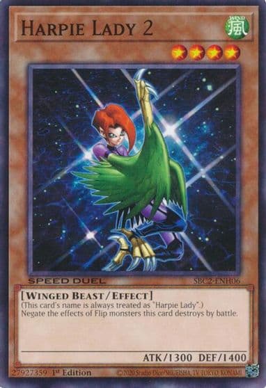 Harpie Lady 2 Speed Duel: Battle City Finals Yu-Gi-Oh! card