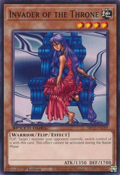 Invader of the Throne Speed Duel: Battle City Finals Yu-Gi-Oh! card