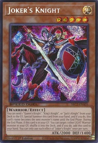 Jokers Knight PSR Speed Duel: Battle City Finals Yu-Gi-Oh! card