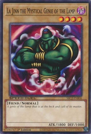 La Jinn the Mystical Genie of the Lamp Speed Duel: Battle City Finals Yu-Gi-Oh! card
