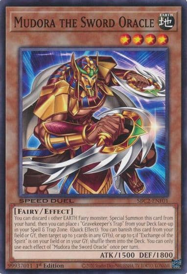 Mudora the Sword Oracle Speed Duel: Battle City Finals Yu-Gi-Oh! card