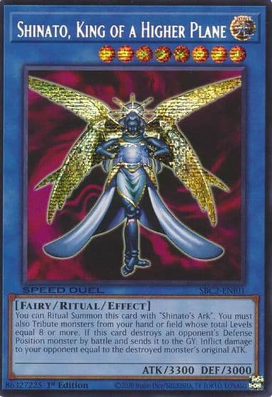 Shinato King of a Higher Plane PSR Speed Duel: Battle City Finals Yu-Gi-Oh! card