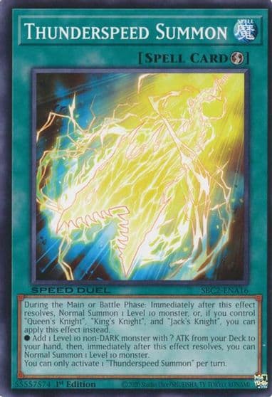 Thunderspeed Summon Speed Duel: Battle City Finals Yu-Gi-Oh! card