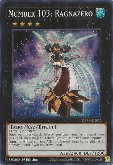 Number 103 Ragnazero SR Crossover Breakers Yu-Gi-Oh! card