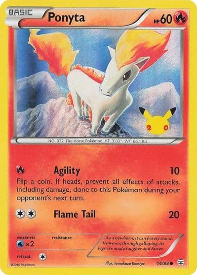 Ponyta Celebrations Pokemon card