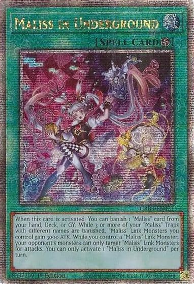 Maliss in Underground Quarter Century Secret Rare Crossover Breakers Yu-Gi-Oh! card