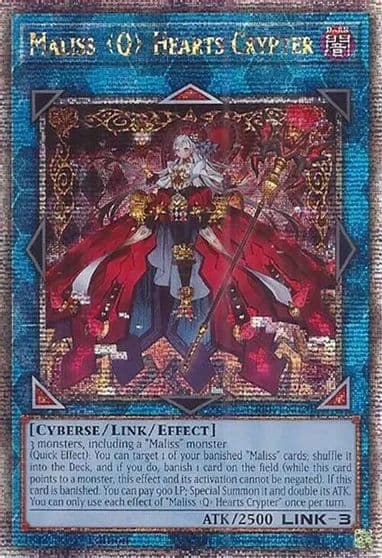 Maliss Q Hearts Crypter Quarter Century Secret Rare Crossover Breakers Yu-Gi-Oh! card