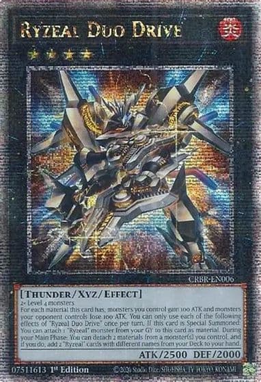 Ryzeal Duo Drive Quarter Century Secret Rare Crossover Breakers Yu-Gi-Oh! card