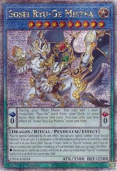 Sosei Ryu Ge Mistva Quarter Century Secret Rare Crossover Breakers Yu-Gi-Oh! card