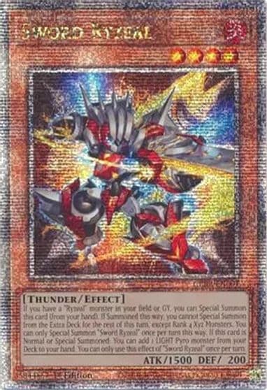 Sword Ryzeal Quarter Century Secret Rare Crossover Breakers Yu-Gi-Oh! card