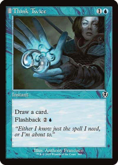 Think Twice Retro Frame Innistrad Remastered Magic card