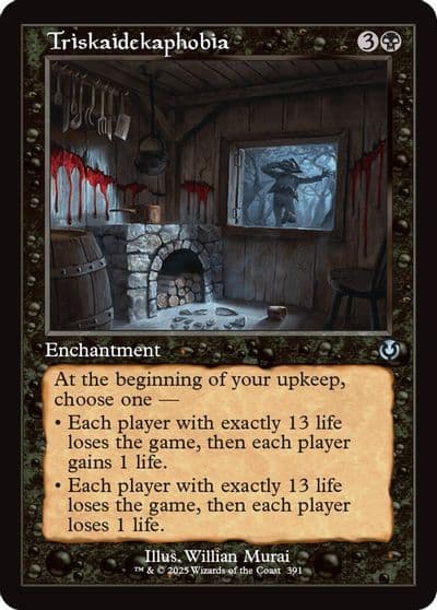 Triskaidekaphobia Retro Frame Innistrad Remastered Magic card
