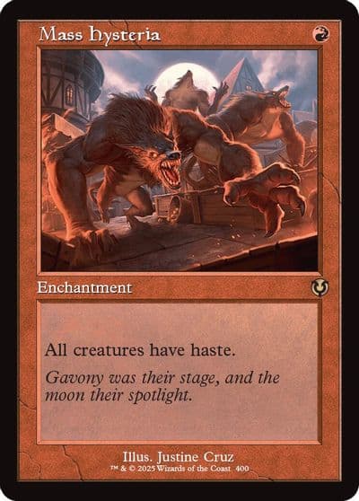 Mass Hysteria Retro Frame Innistrad Remastered Magic card