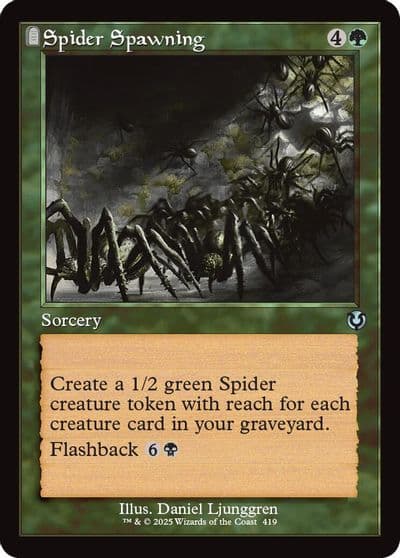 Spider Spawning Retro Frame Innistrad Remastered Magic card