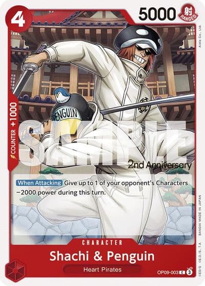 Shachi and Penguin Emperors in the New World: 2nd Anniversary Tournament Cards One Piece card