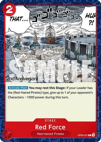 Red Force Emperors in the New World: 2nd Anniversary Tournament Cards One Piece card