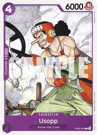 Usopp 063 Emperors in the New World: 2nd Anniversary Tournament Cards One Piece card
