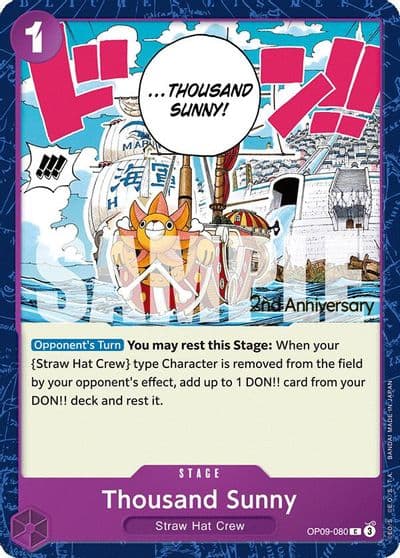 Thousand Sunny Emperors in the New World: 2nd Anniversary Tournament Cards One Piece card