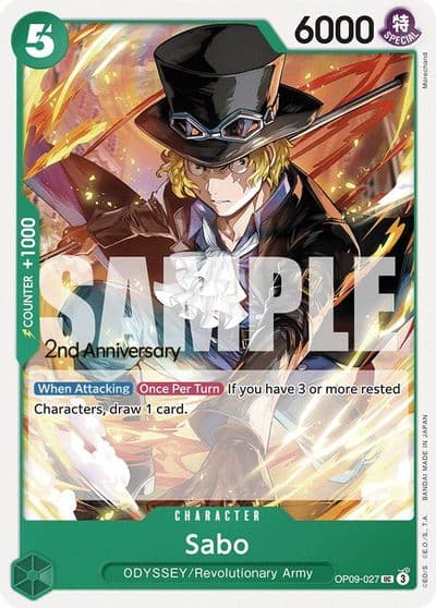 Sabo 027 Emperors in the New World: 2nd Anniversary Tournament Cards One Piece card