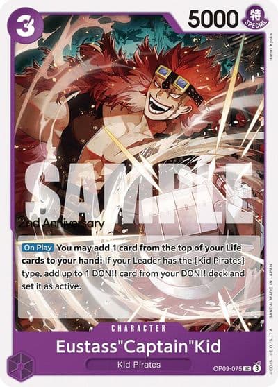 EustassCaptainKid Emperors in the New World: 2nd Anniversary Tournament Cards One Piece card