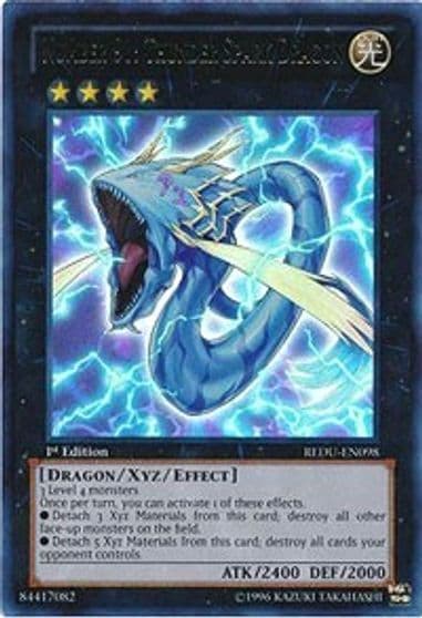 Number 91 Thunder Spark Dragon Return of the Duelist Yu-Gi-Oh! card